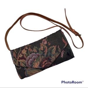 Vintage Ralph Lauren Tapestry Envelope Small Crossbody Bag